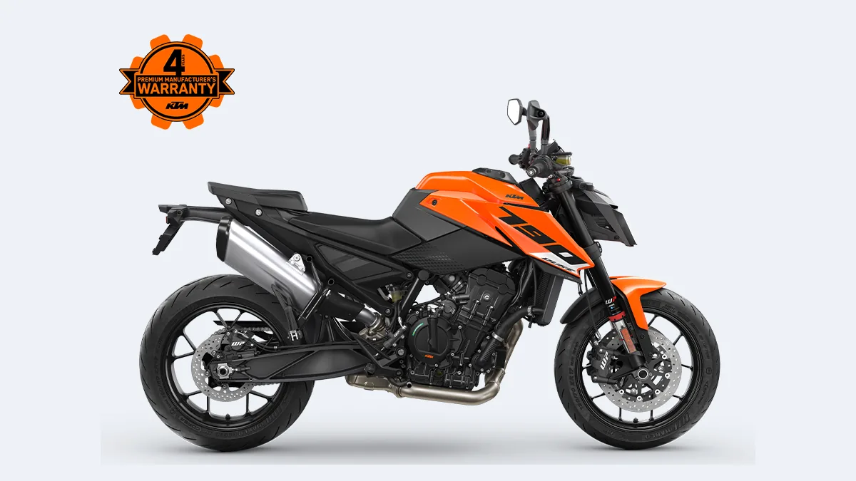 KTM 790 Duke 2027 orange, vue de profil